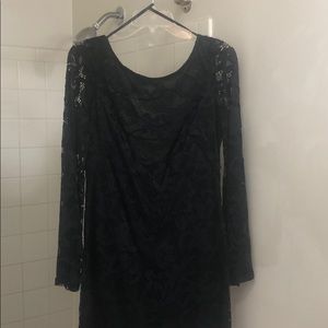 Black dress with long sleeves
